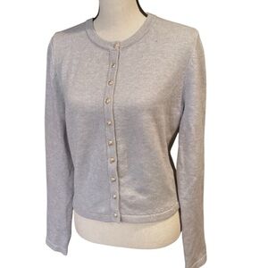 Emerson Lang Long Sleeve Grey Button Front Soft Cardigan Large NWT
